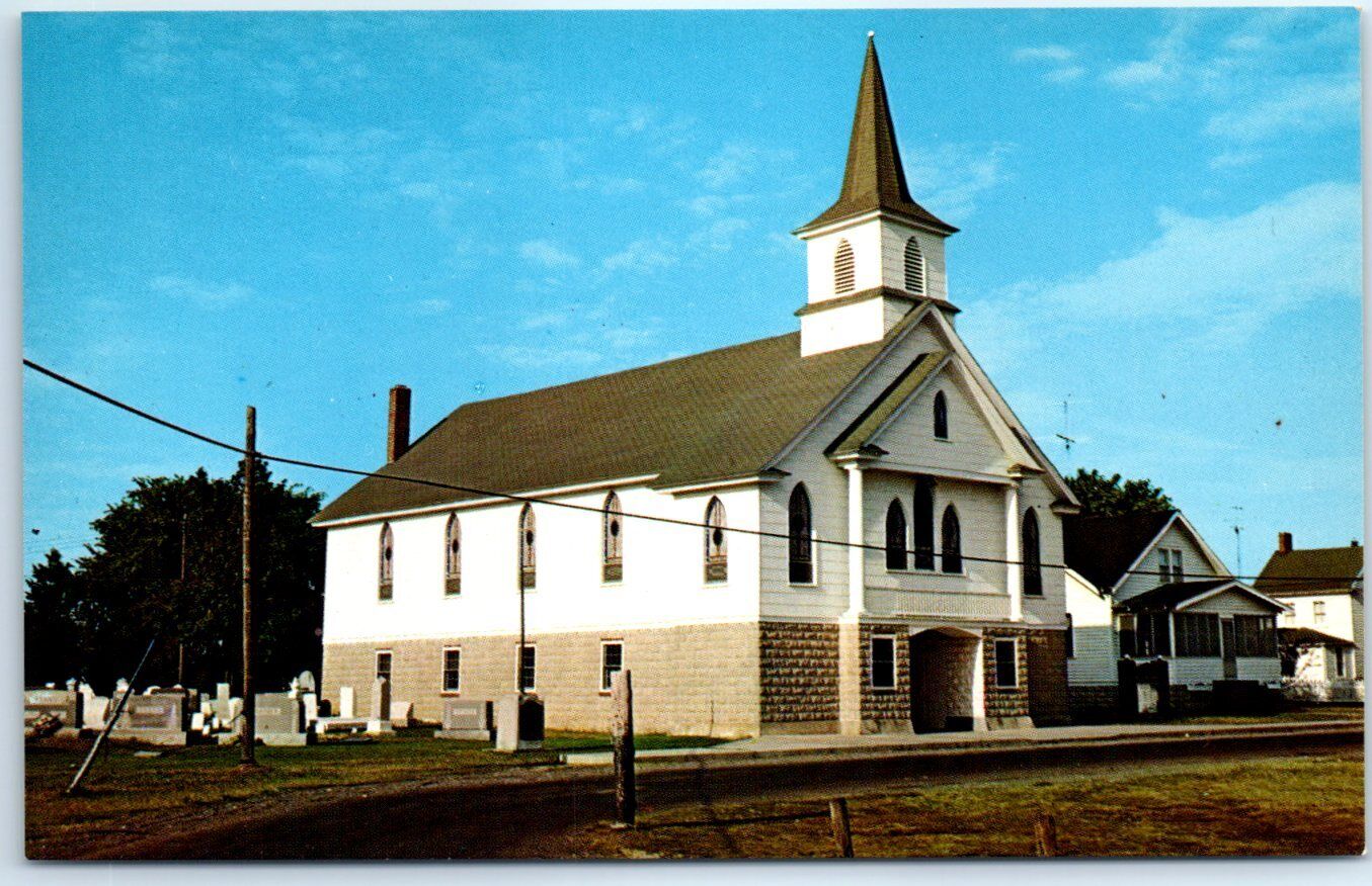 Postcard - Ewell Methodist Church and Parsonage - Smith Island, Maryland