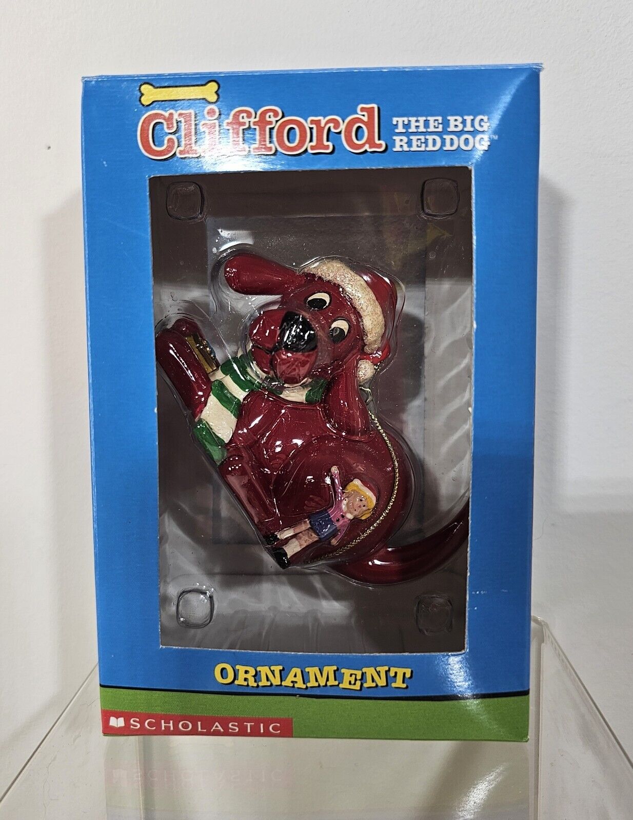 Clifford the Big Red Dog With Emily Christmas Ornament Vintage Scholastic 