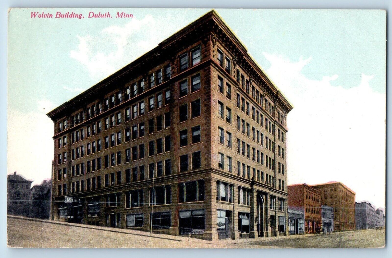 Duluth Minnesota MN Postcard Wolvin Building Exterior View c1910 Vintage Antique