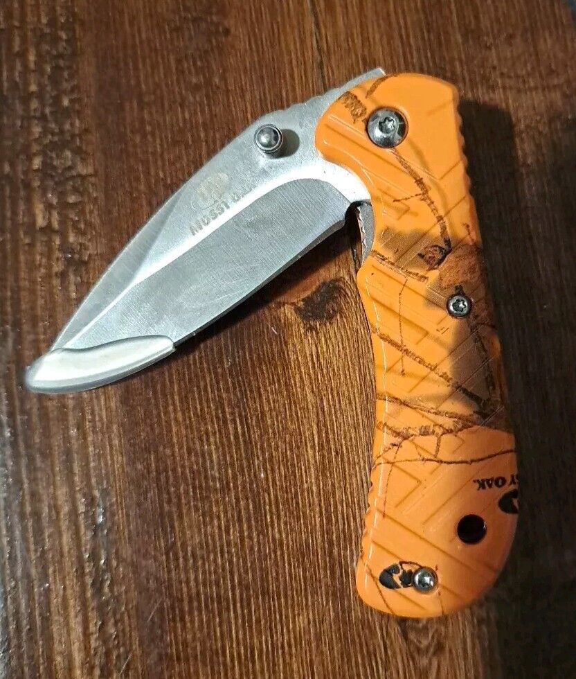 Orange Cam Mossy Oak Pocket Knife - Folding - 3\