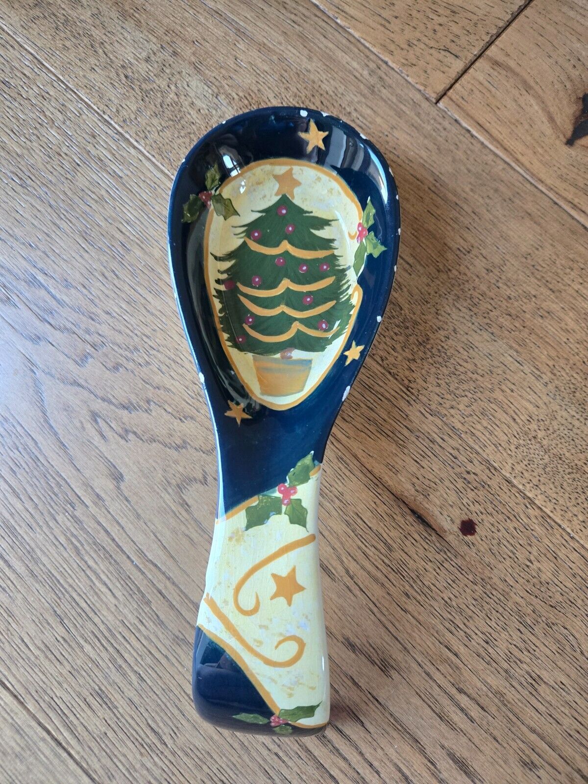 Lang Earthenware Susan Winget Spoon rest-The Night Before Christmas 2001