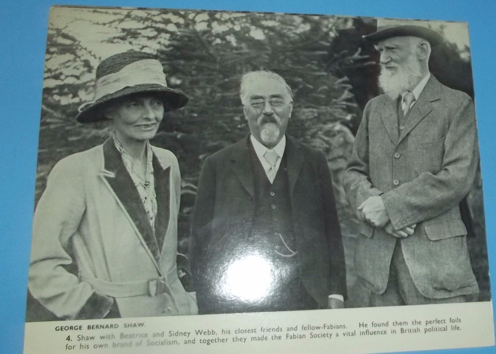 Vintage George Bernard Shaw Irish Playwright Author Black & White Picture 12x15\