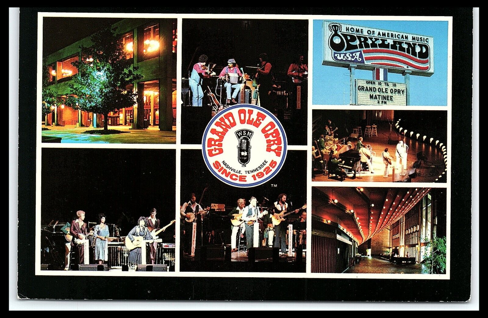 Nashville Tennessee Grand Ole Opry 7 View Continental Postcard            cl52