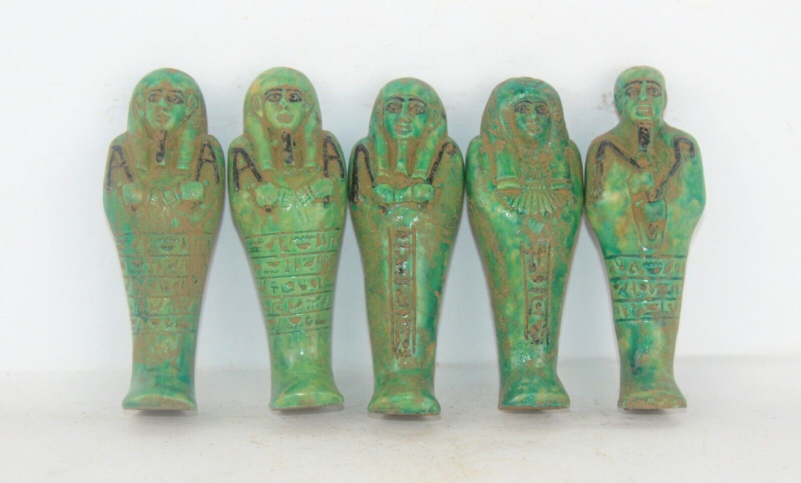 Rare Ancient Egyptian Antique 5 Ushabti Statues Antique Shabti Egyptology BC