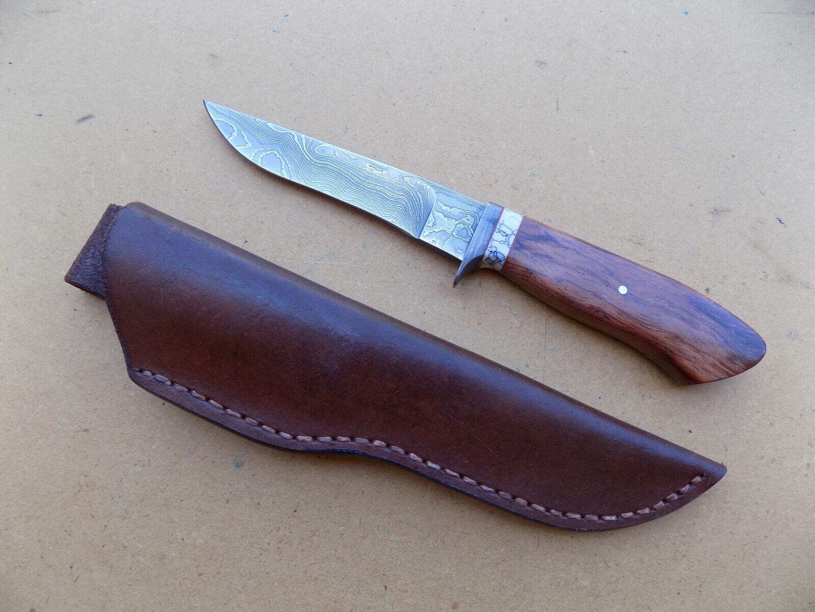 Robert Panagia Custom Damascus Fixed Blade Knife