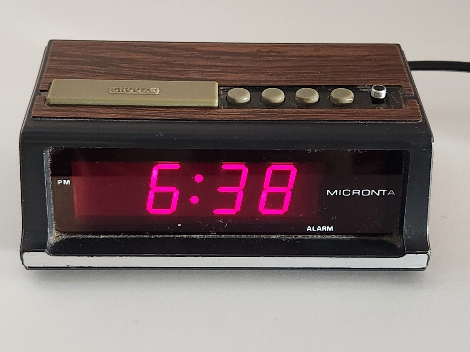 Vintage Micronta Electronic/Battery Display Alarm Clock 63-822