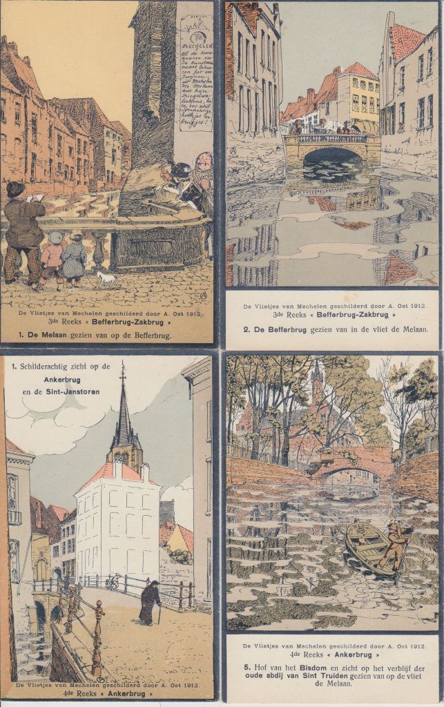A. OST Litho 36 Vintage Postcards Netherlands Belgium pre-1940 (L5380)