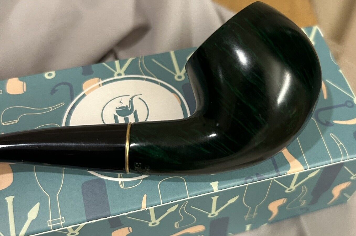 muxiang pipe Briar Jade Green 9mm, Kit With Accessories