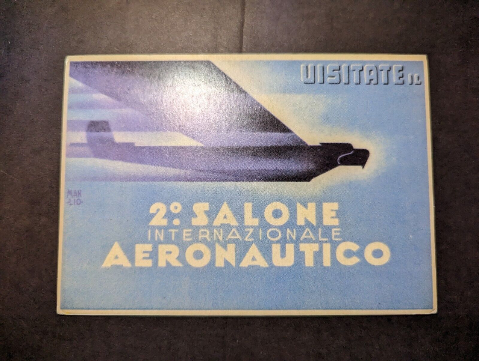 Mint Italy Aviation Postcard Second International Aeronautical Exhibition