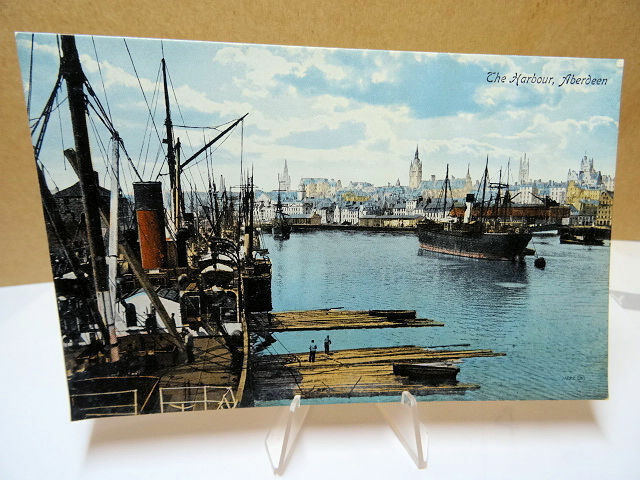 1909 Postcard The Harbour Aberdeen Scotland