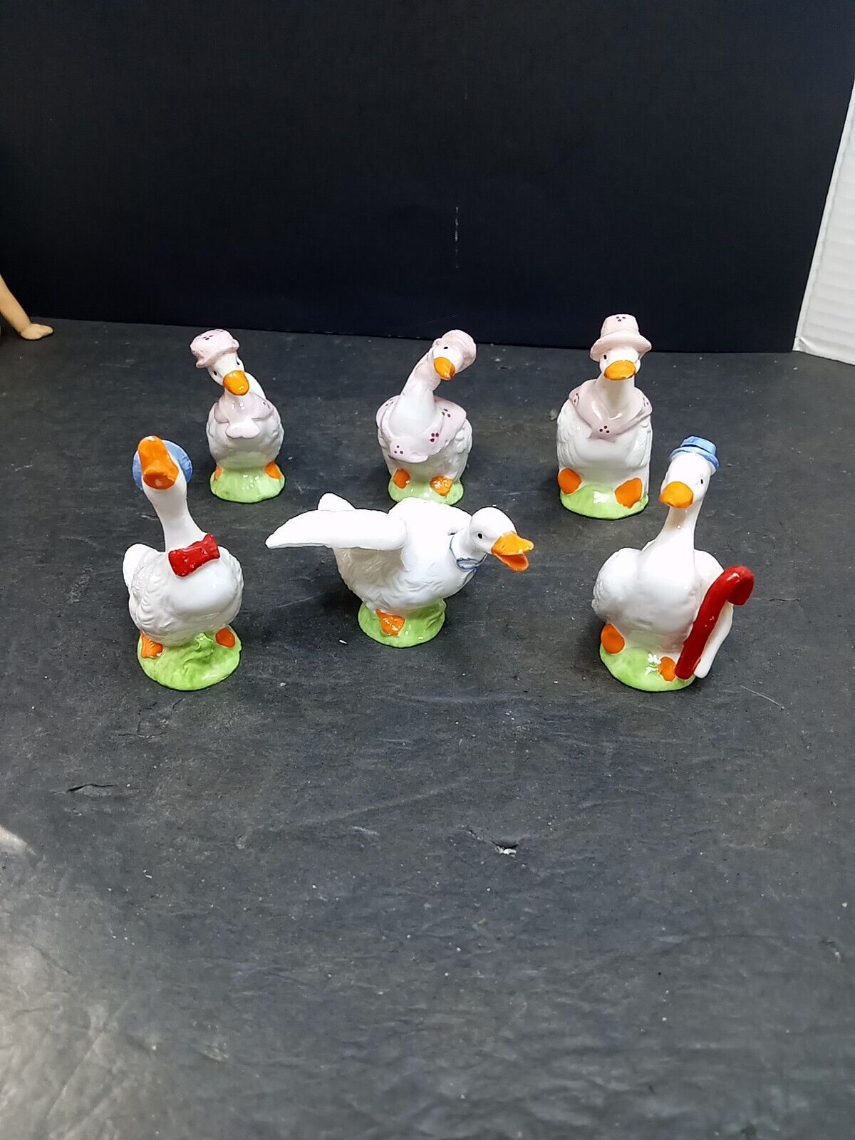 ❤ VTG set 6 anthropomorphic geese goose  See Photos 