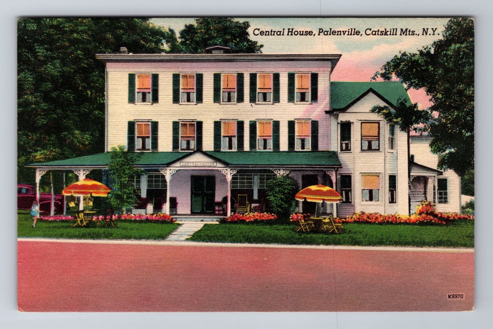 Palenville NY-New York, Catskill Mts, Central House, Antique Vintage Postcard