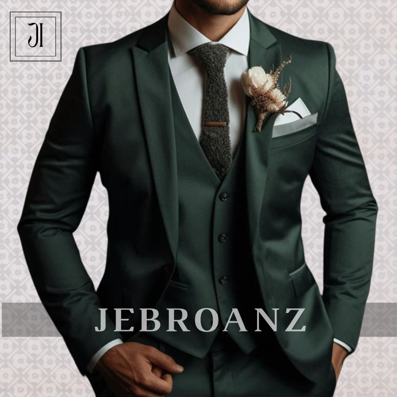 New Bespoke Green Suit For men , Men Suit 3 piece, Classic Groom Wedding Suit