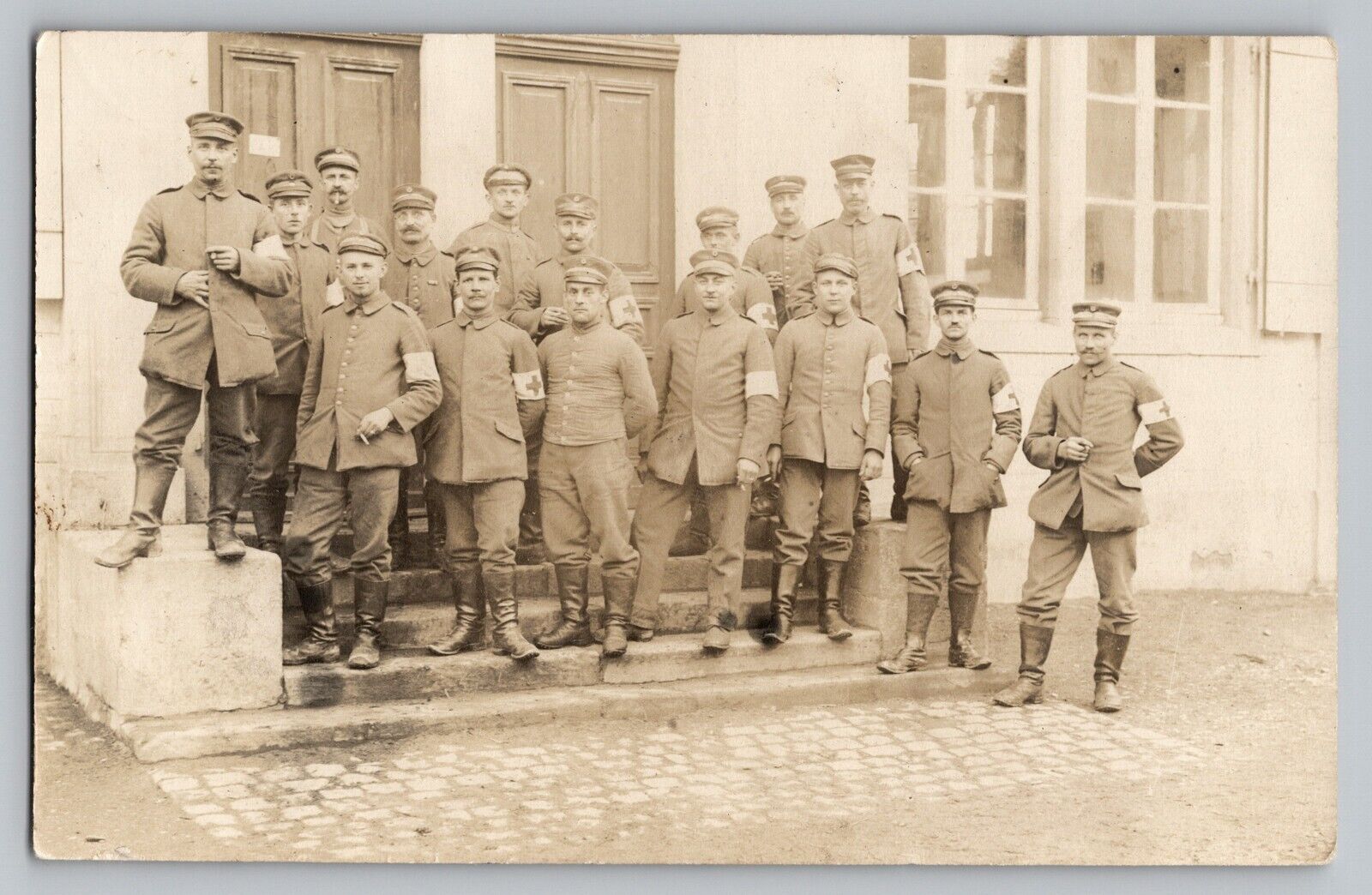Antique RPPC Photo WW1 German Red Cross Deutsches Rotes Kreuz Army Medical 1917