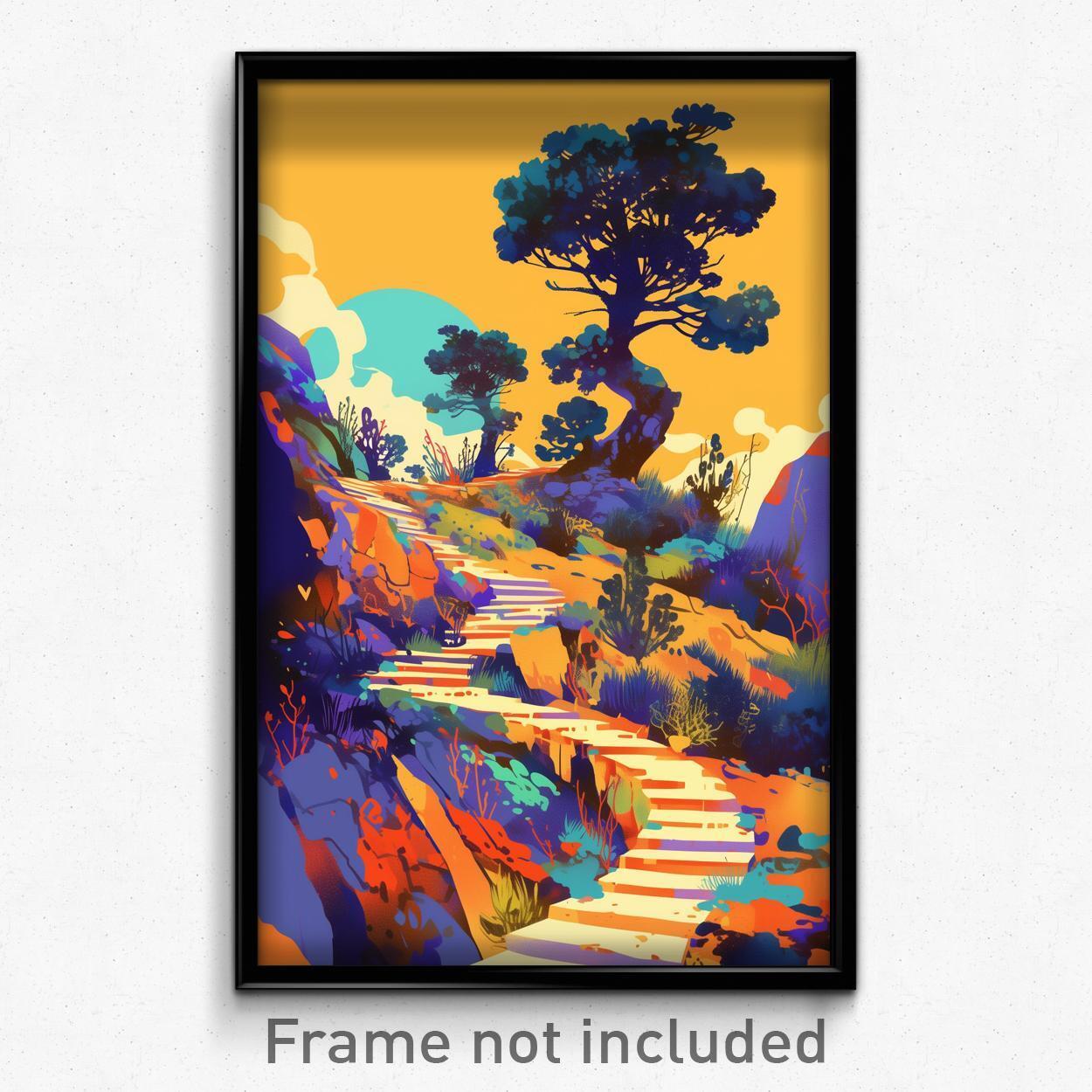 Art Poster - Nifty Trail (Psychedelic Trippy Weird 11x17 Print)