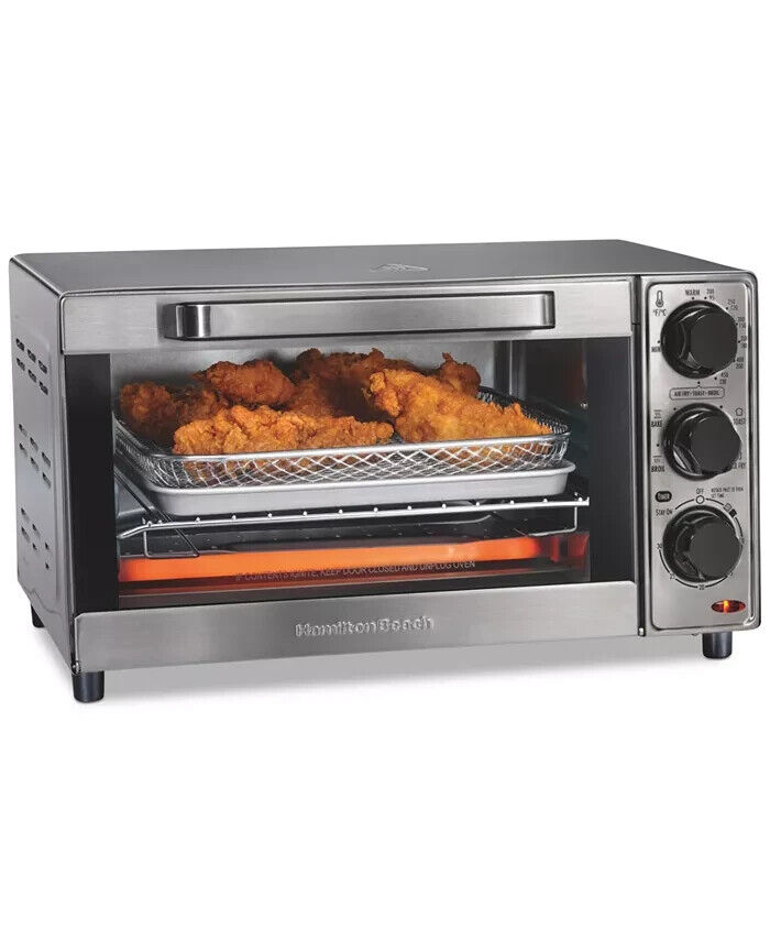 Hamilton Beach Sure-Crisp Toaster Oven Air Fryer Combo, Fits 9” Pizza, 4 Slice