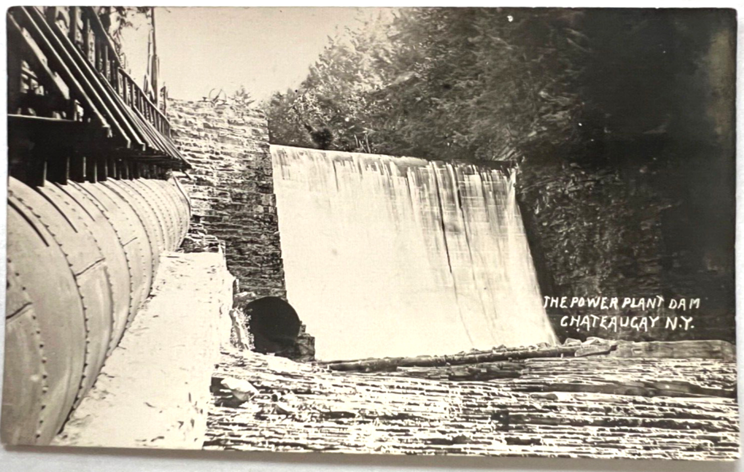 RPPC Poatcard Circa 1913 The Power Plant Dam in Chateaugay NY A7