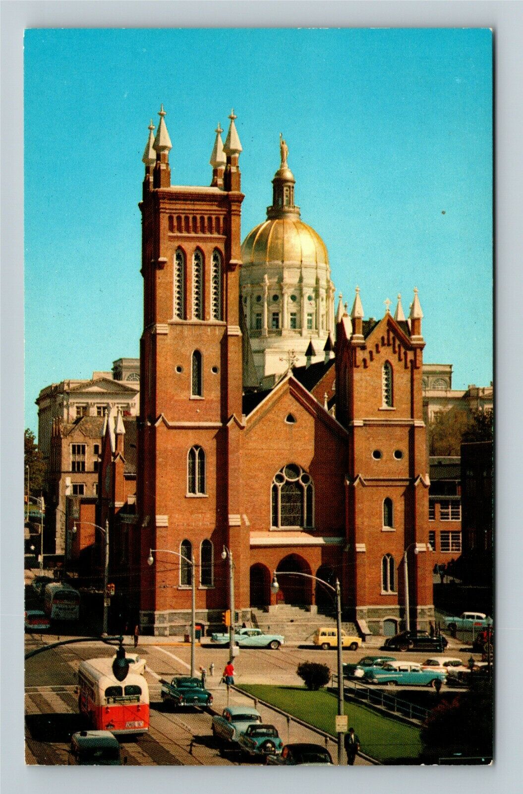 Atlanta GA-Georgia Immaculate Conception Church State Capitol Vintage Postcard