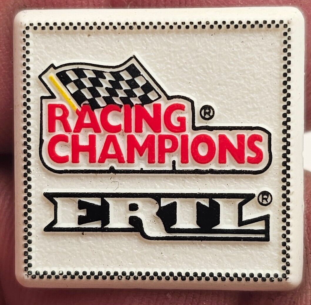 VTG lapel hat pin back button Plastic Racing Champions ERTL WHITE 