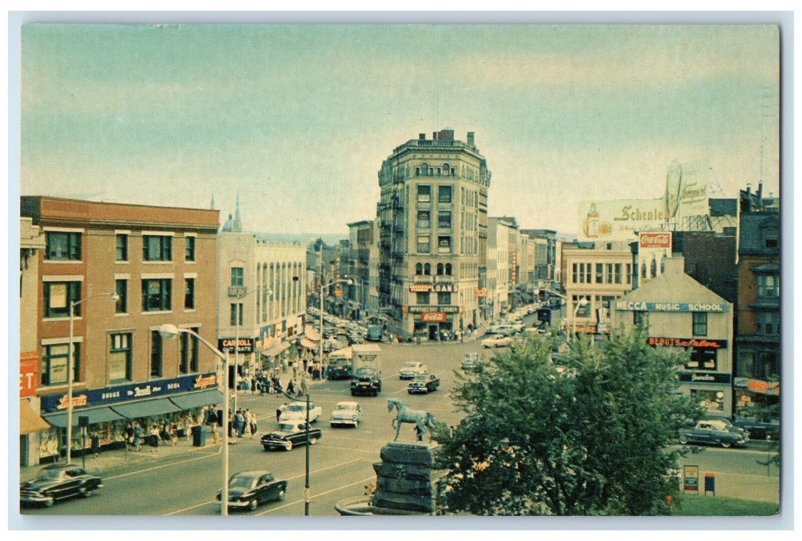 c1960s The Brass City Center City Waterbury Connecticut CT Unposted Postcard