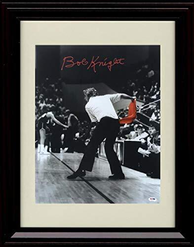 16x20 Framed Bob Knight - The Red Chair - Indiana Hoosiers Autograph Print