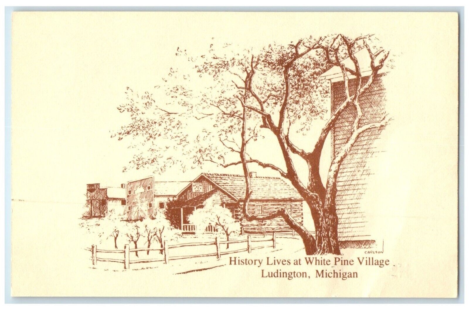 c1970\'s History Lives At White Pine Village Ludington Michigan MI Postcard