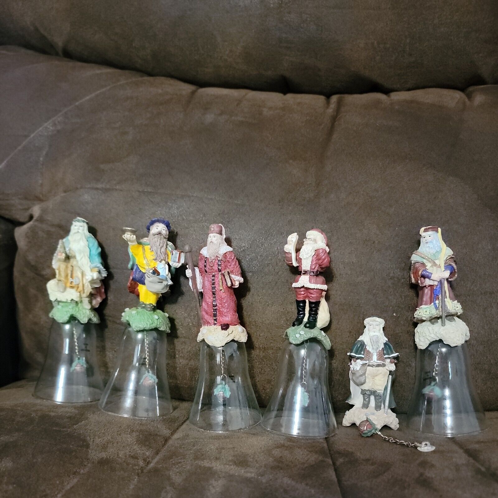 Lot Of 6 Tzarist Santa Bells ** STYLE #CTA404 IS MISSING THE BELL. 