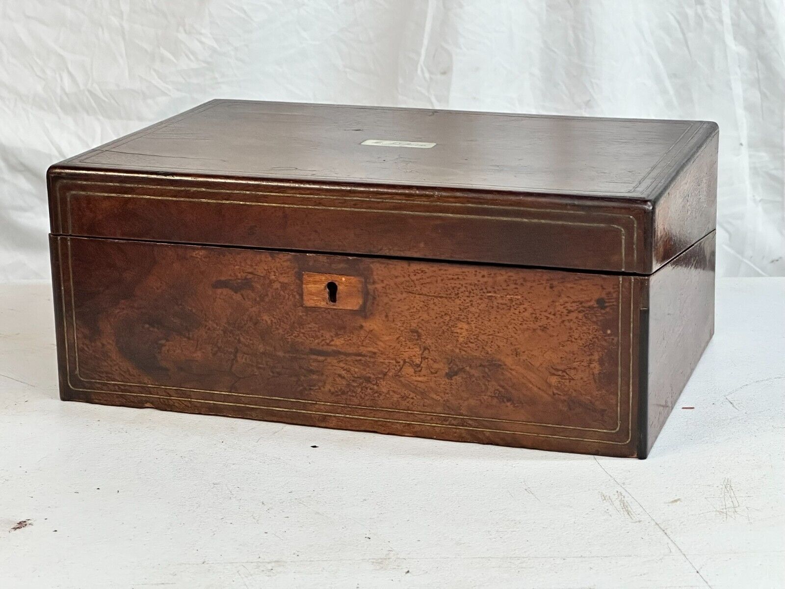 1800s rosewood writing box lap desk document secret drawers inlaid clean