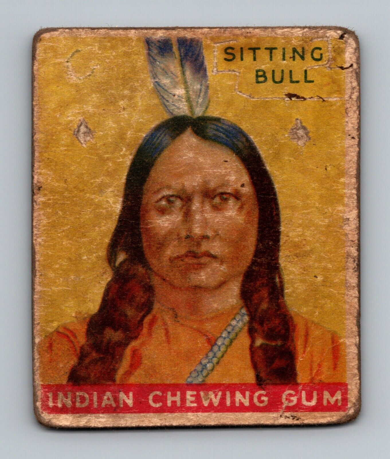 1933 Goudey Gum Indian #38 Sitting Bull LOW GRADE Vintage Trading Card