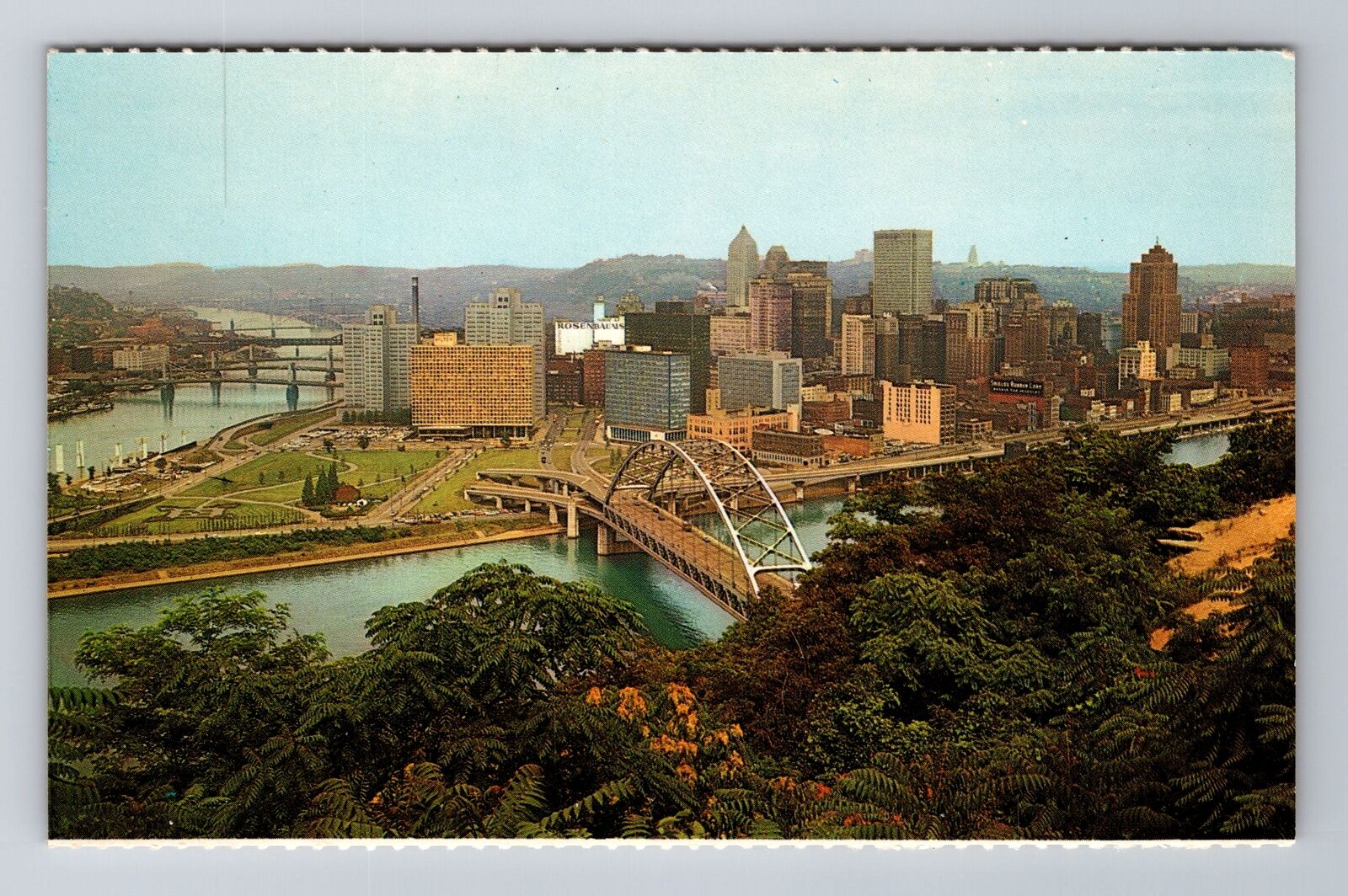 Pittsburgh PA-Pennsylvania, Golden Triangle Pittsburgh, Antique Vintage Postcard