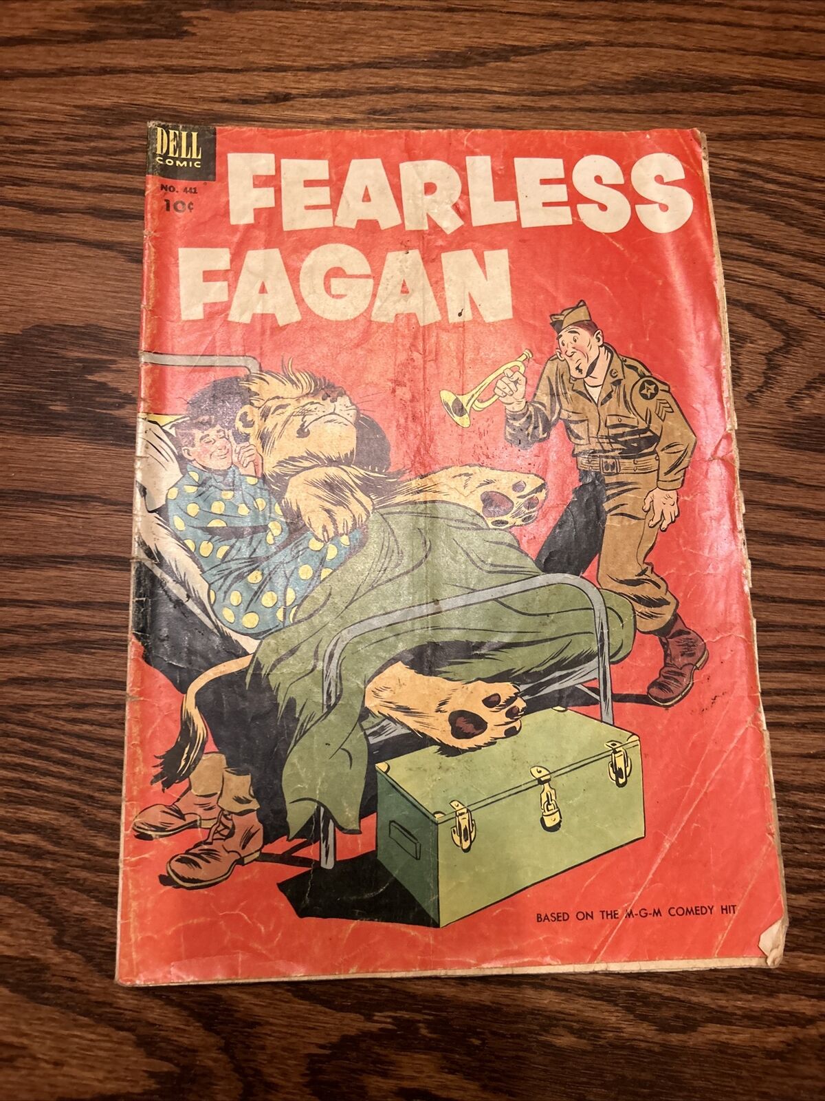 FOUR COLOR #441 FEARLESS FAGAN 1952 Dell Comics $0.10 Sleeping with lions.