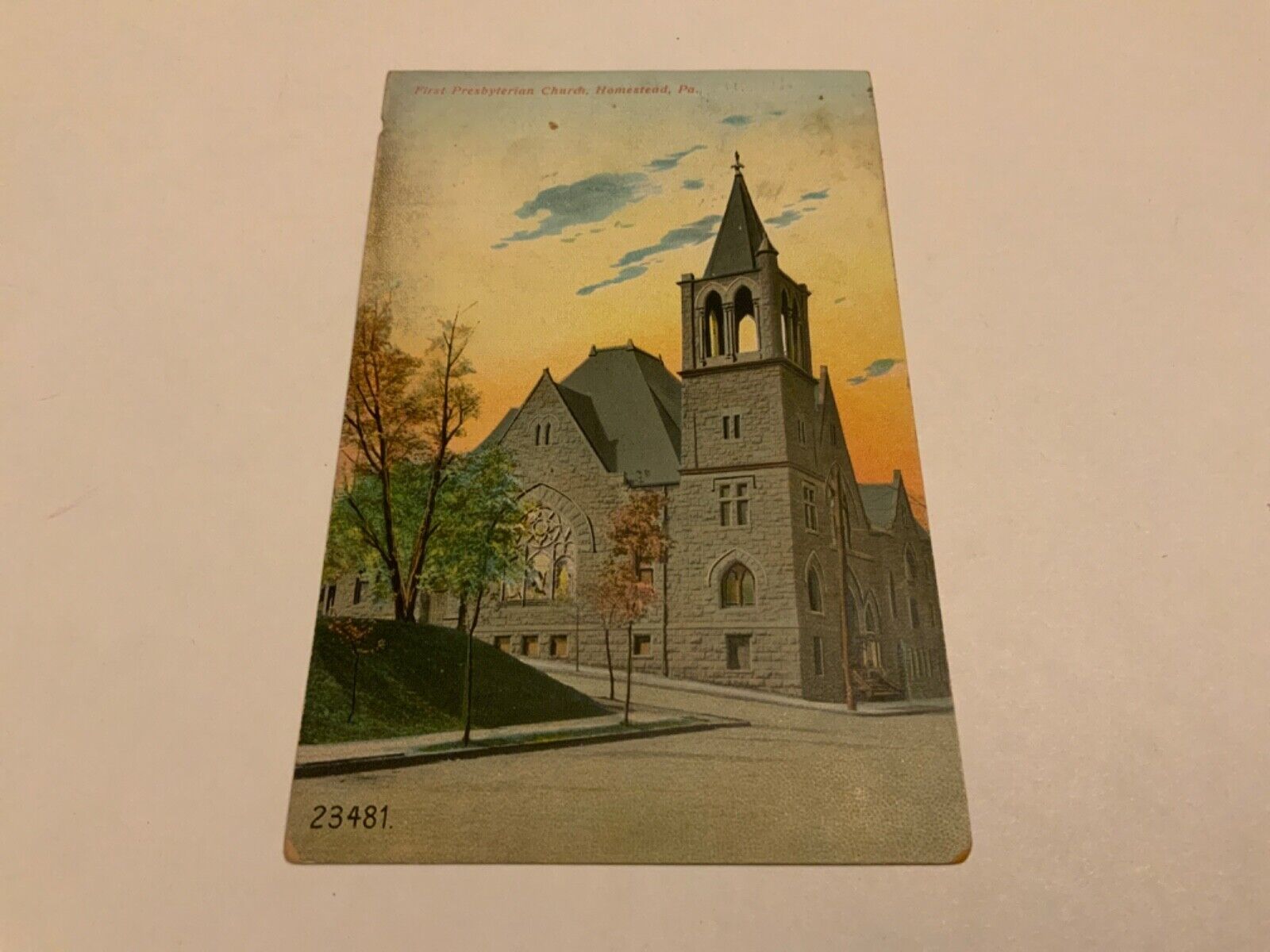 Homestead, Pa. ~ First Presbyterian Church -  1918 Antique Stamped Postcard