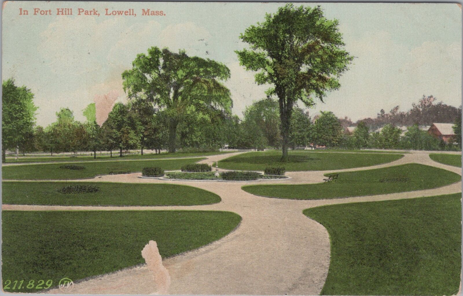 Fort Hill Park, Lowell Massachusetts Lowell 1910 Postcard