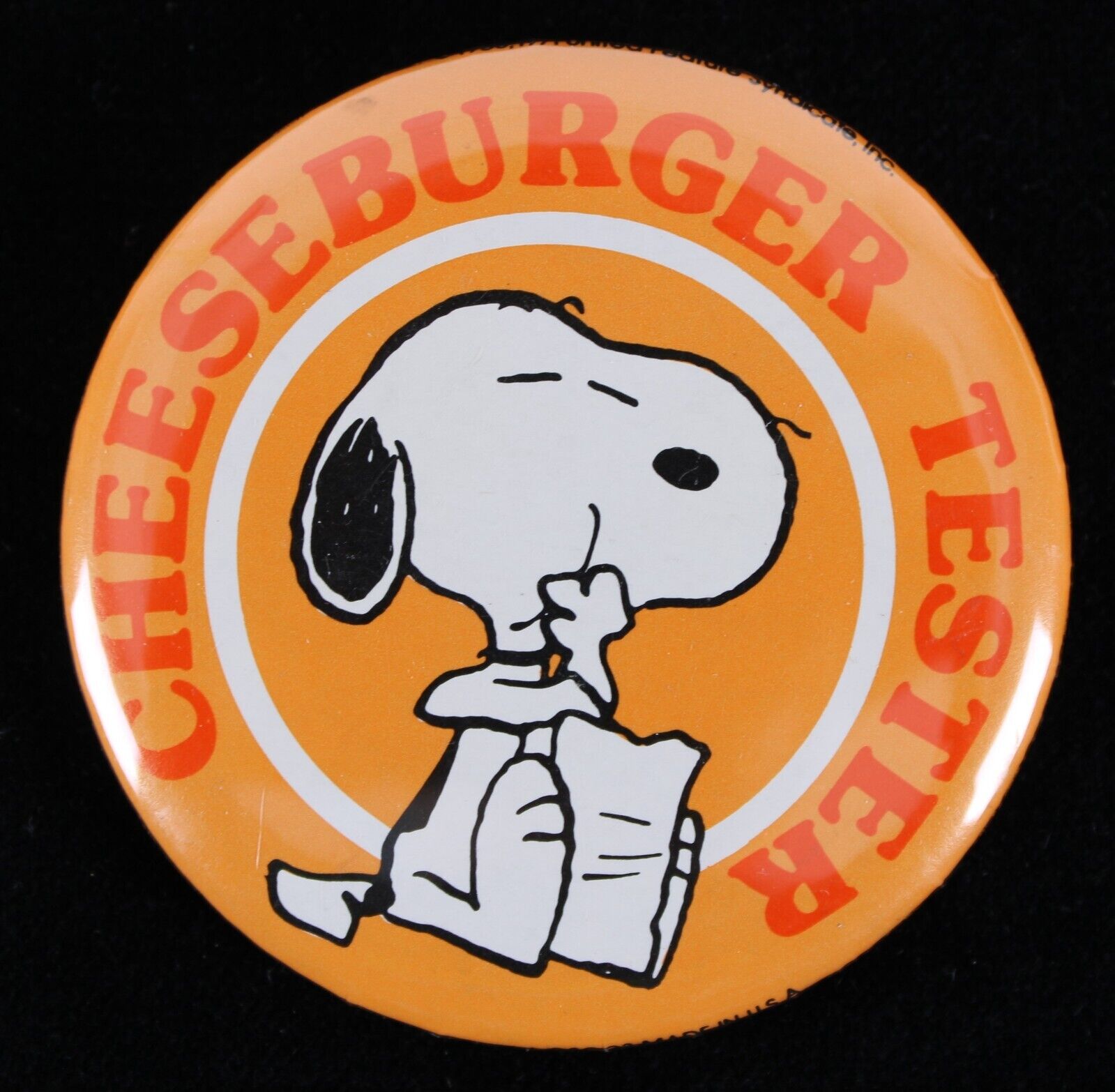 1971 Snoopy Cheeseburger Tester 2 1/4\