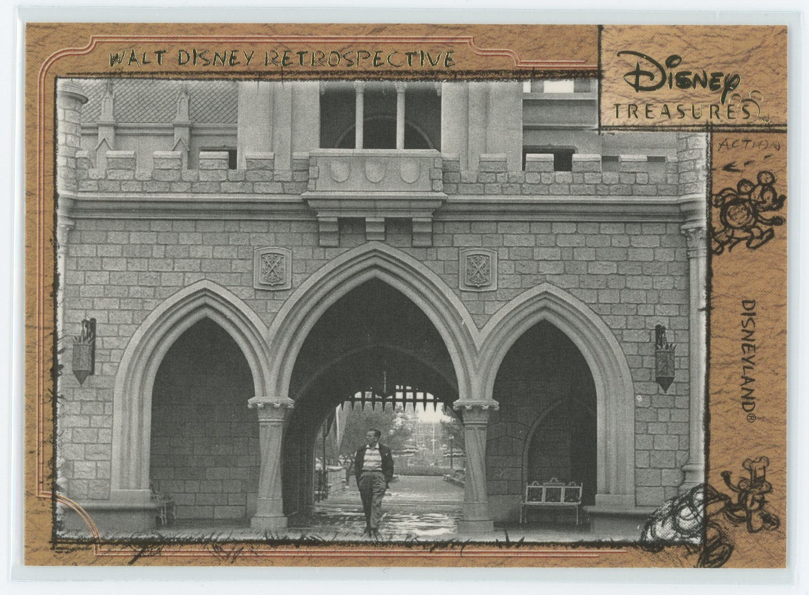 2003 UD Walt Disney Treasures #WD9 Disneyland \'55 Walt Disney Retrospective Card