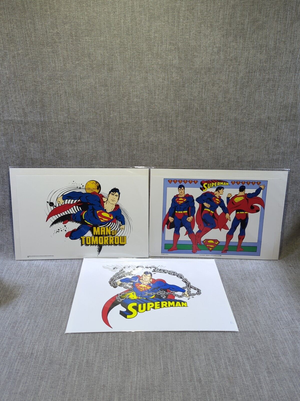Superman 1982 DC Comics Lot Of 3 Poster Model Sheets Prints Alex Toth