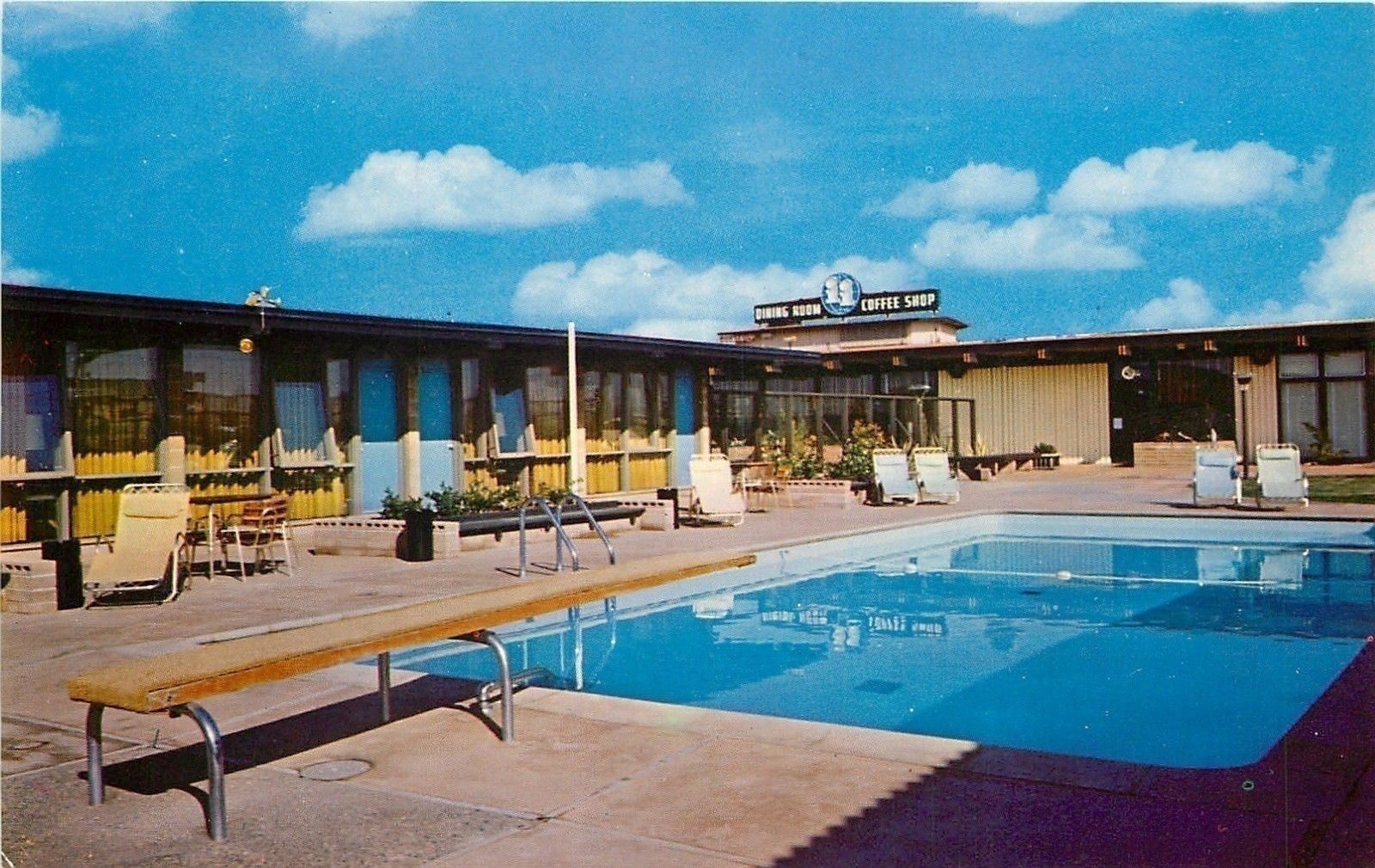 San Francisco California~International Inn~Dining Room~Coffee Shop~Poolside~1960