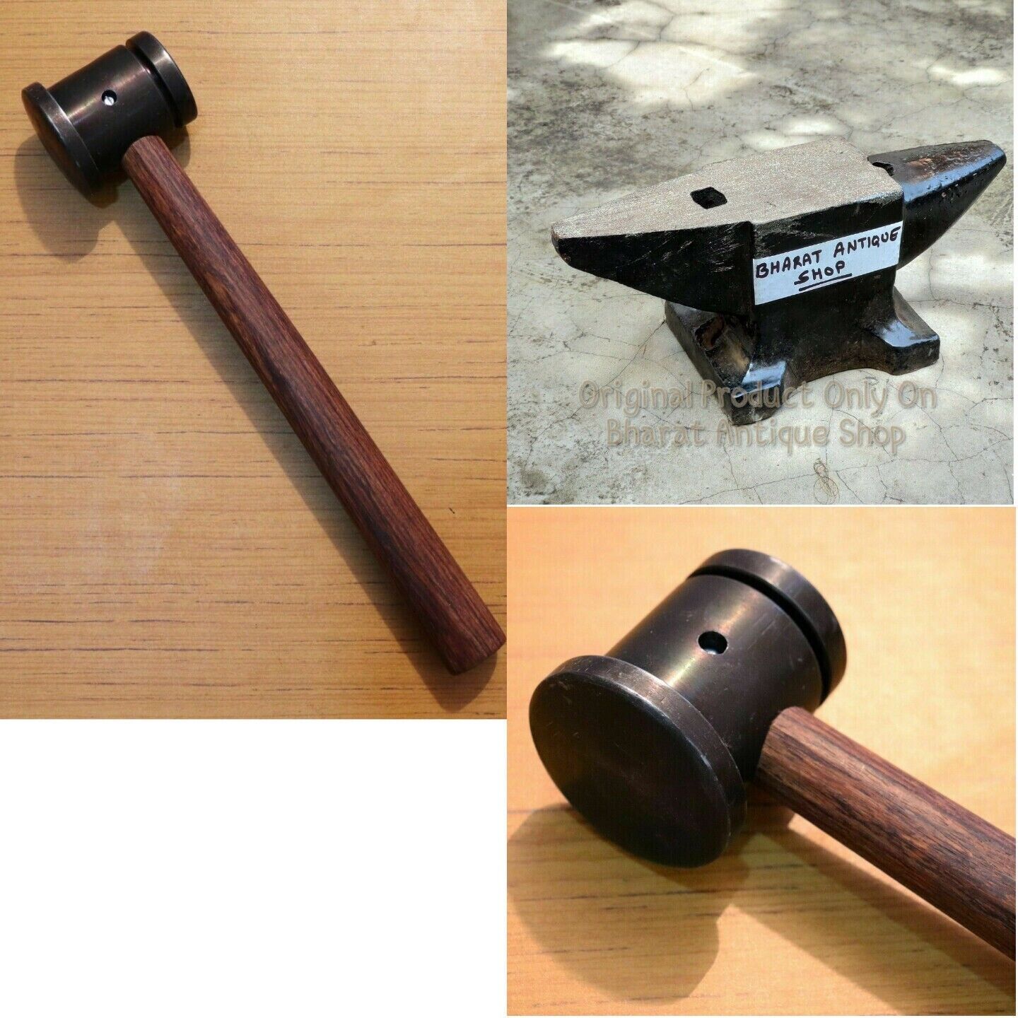Combo of 2 Black Iron Hammer Blacksmith Anvil Heavy Duty Useful Items