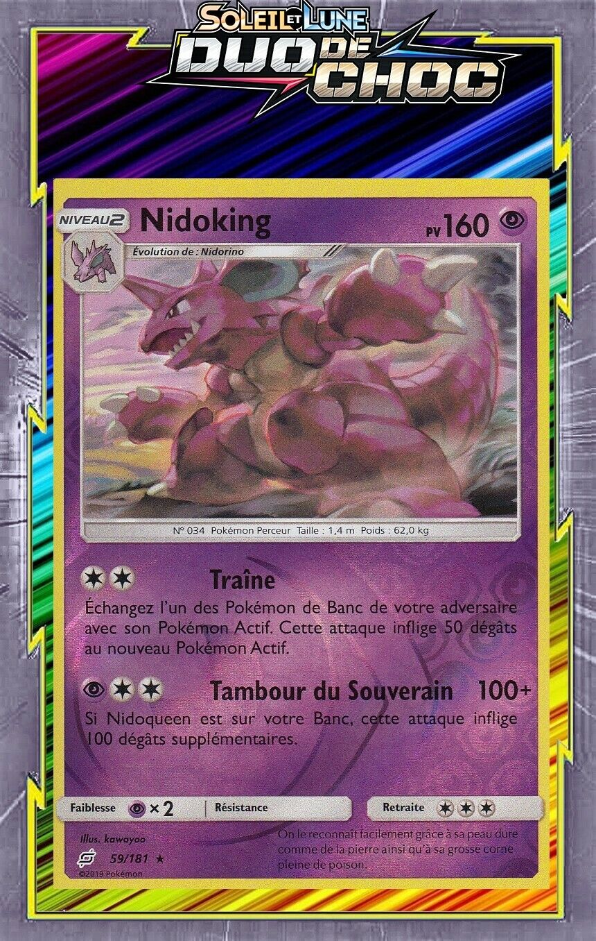 Nidoking Reverse - SL09:Duo De Choc - 59/181 - French Pokemon Card