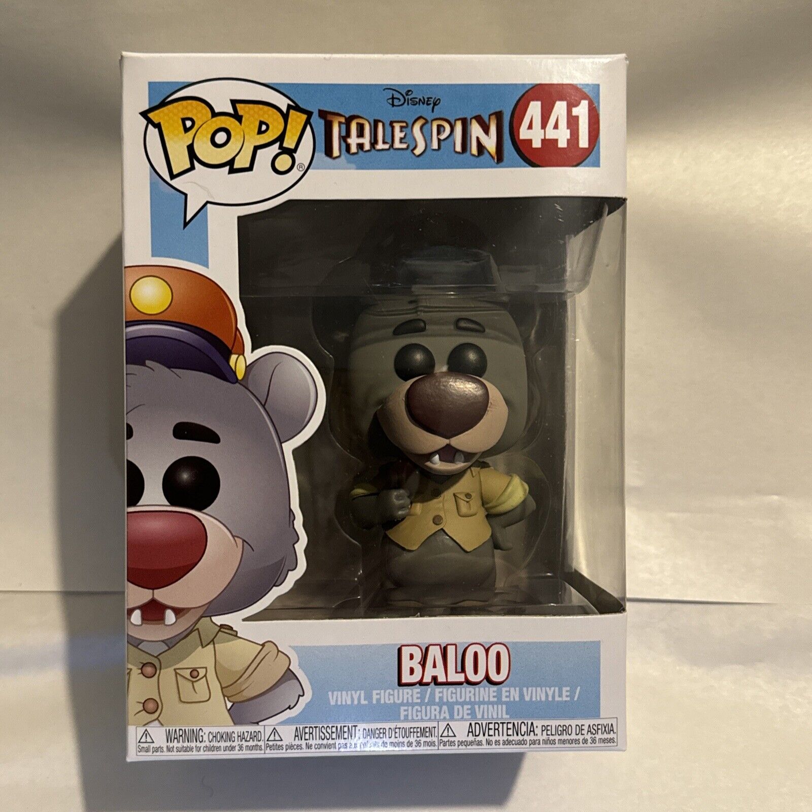 Pop Disney: 2018 TaleSpin Baloo #441 Vinyl Figure Funko Ships In Protector NM