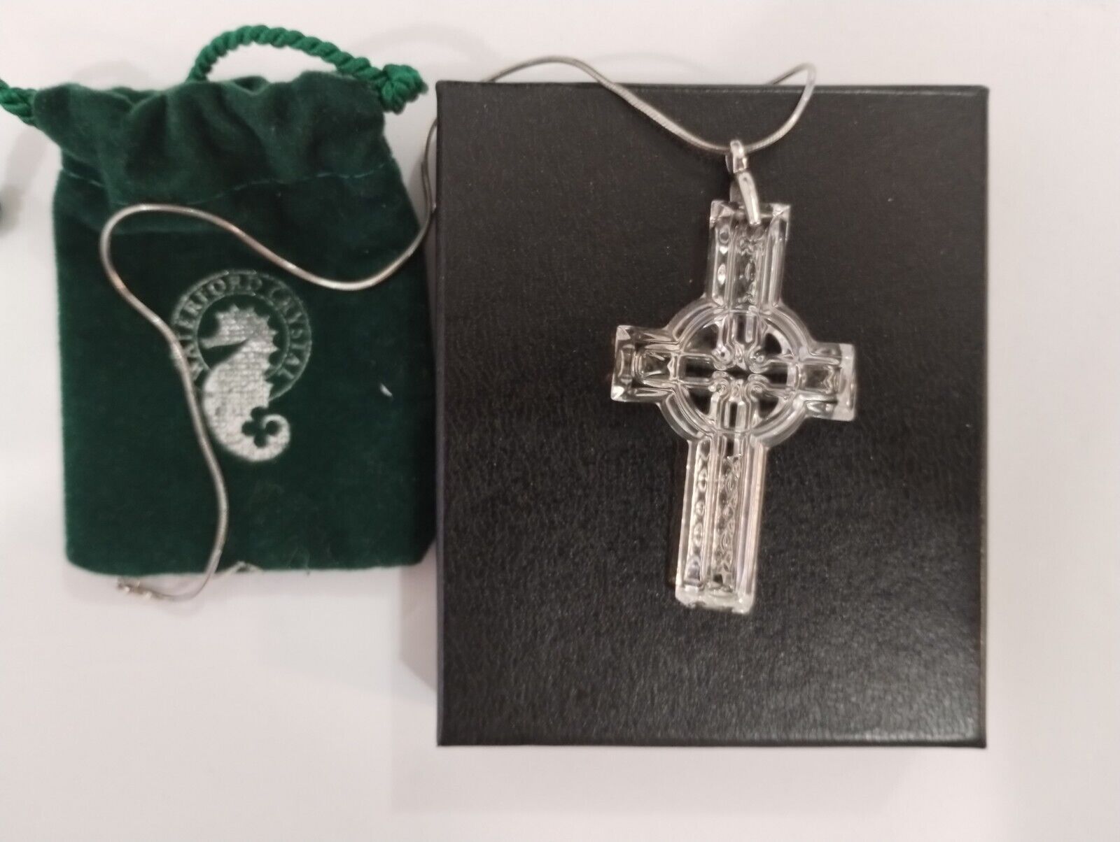 Waterford Crystal Celtic Cross Pendant 2 1/4