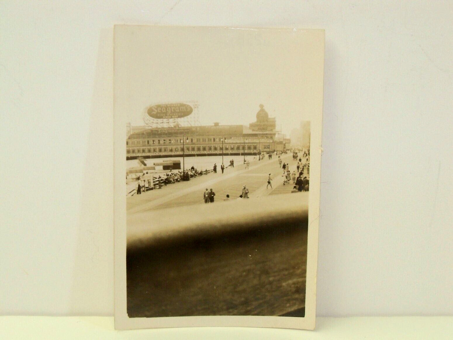 1940s Photo Steel Pier Atlantic City New Jersey NJ Seagram Sherwin William Signs