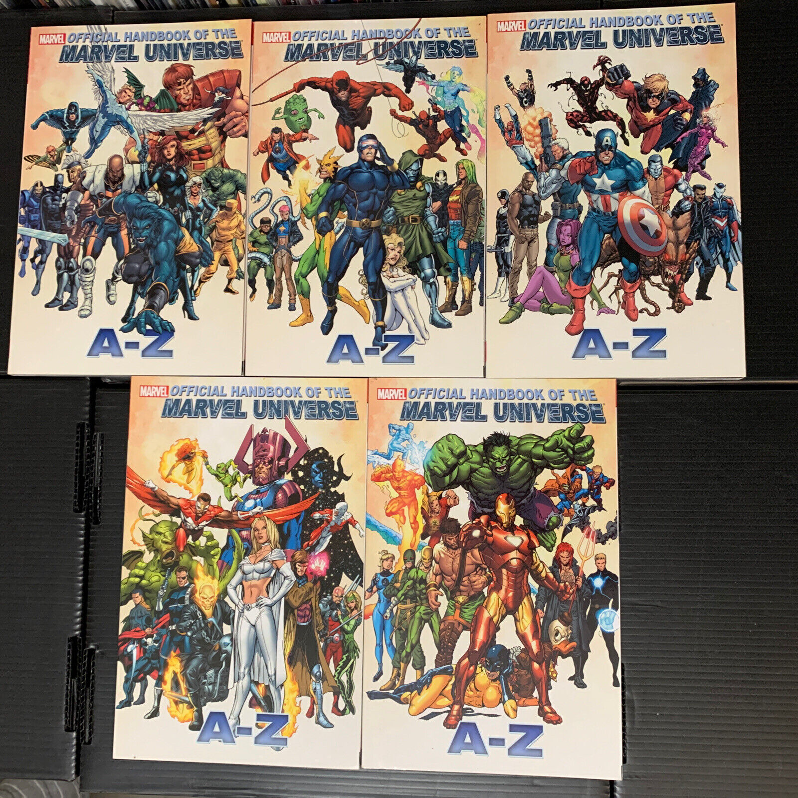 Marvel Comics The Official Handbook of the Marvel Universe A to Z Lot Set 1-5