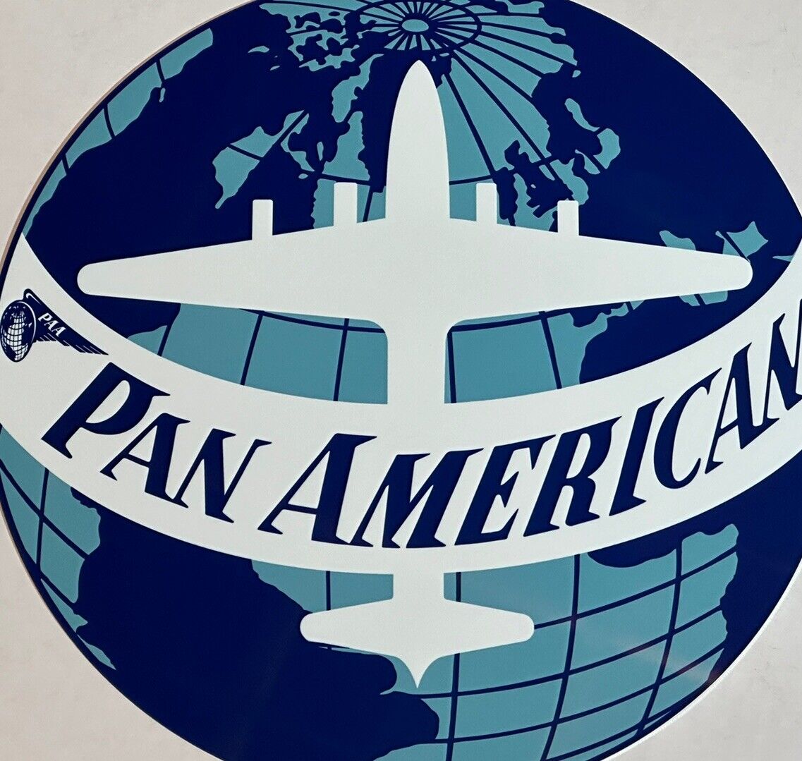 Pan American Airlines Vintage Style Metal Heavy Steel Quality Sign
