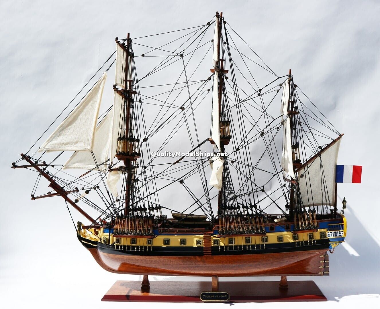 La Fayette Hermione Handcrafted Wooden Ship Model