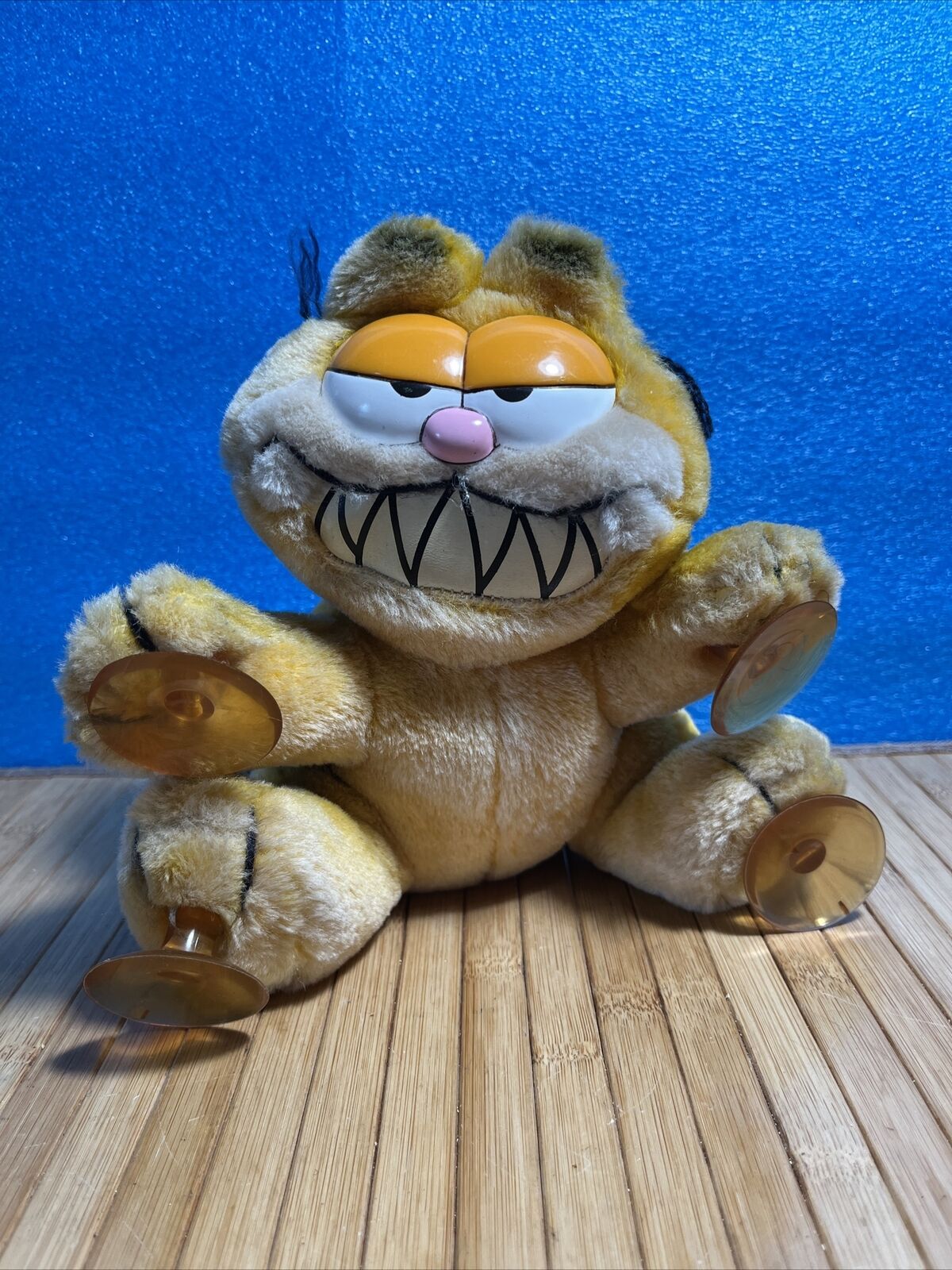 Vintage 1981 Garfield “Make My Day” Window Cling Plush 8” - Dakin Angry Faceю