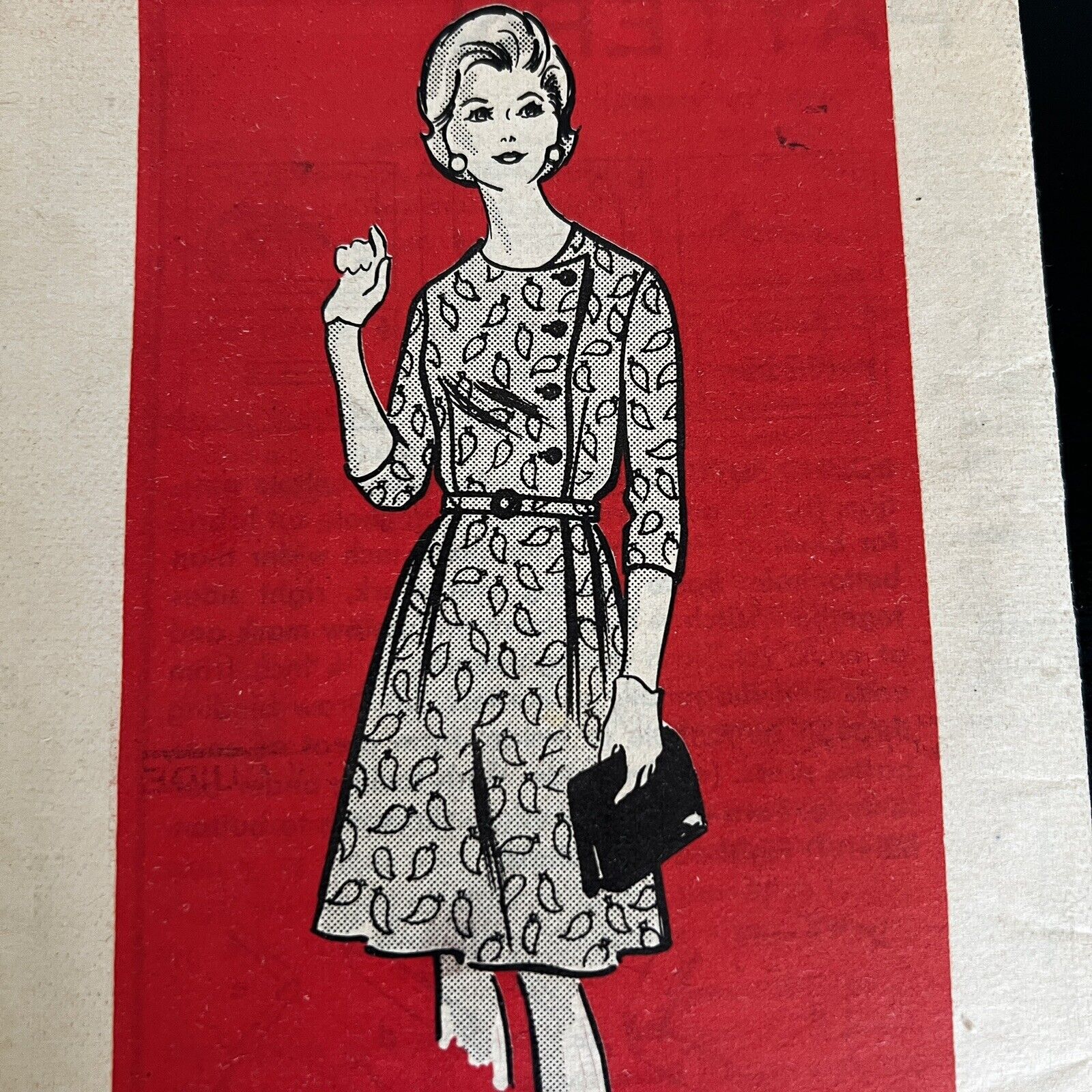 Vintage 1960s Marian Martin 9005 Mail Order  MCM Dress Sewing Pattern 16.5 CUT