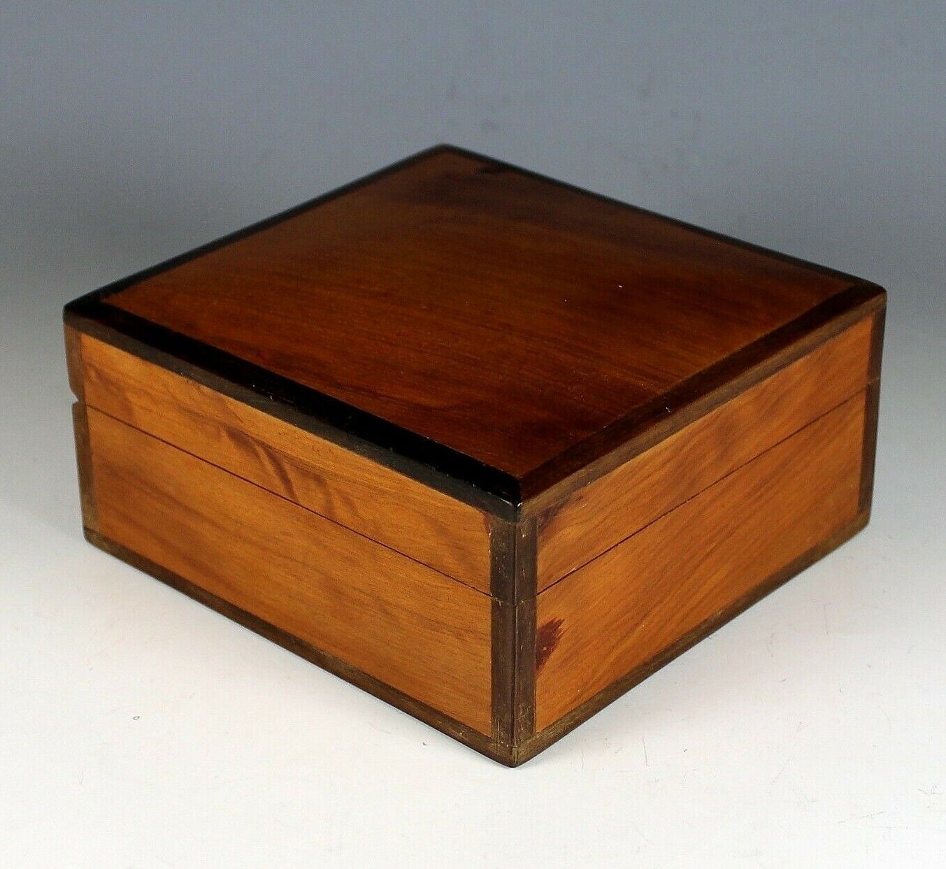 Antique Inlaid Wood Dresser Box