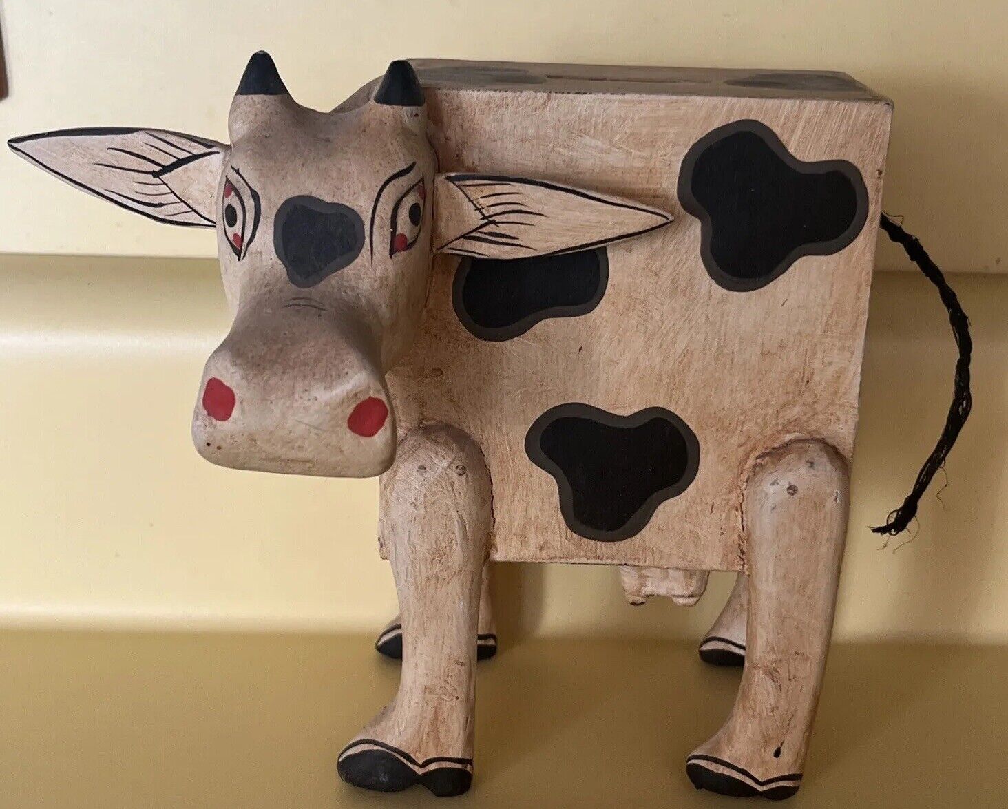 Vintage Cow-Banks Milk Cow 🐄 Piggy Bank wood