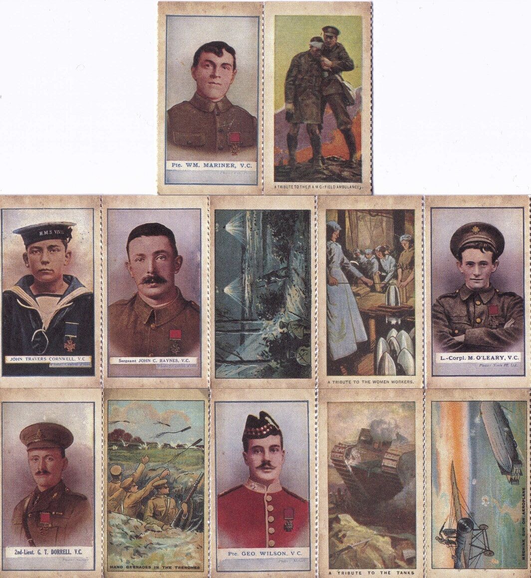 12 World War I Cigarette Cards / Trade Cards Soldiers War Images The Great War